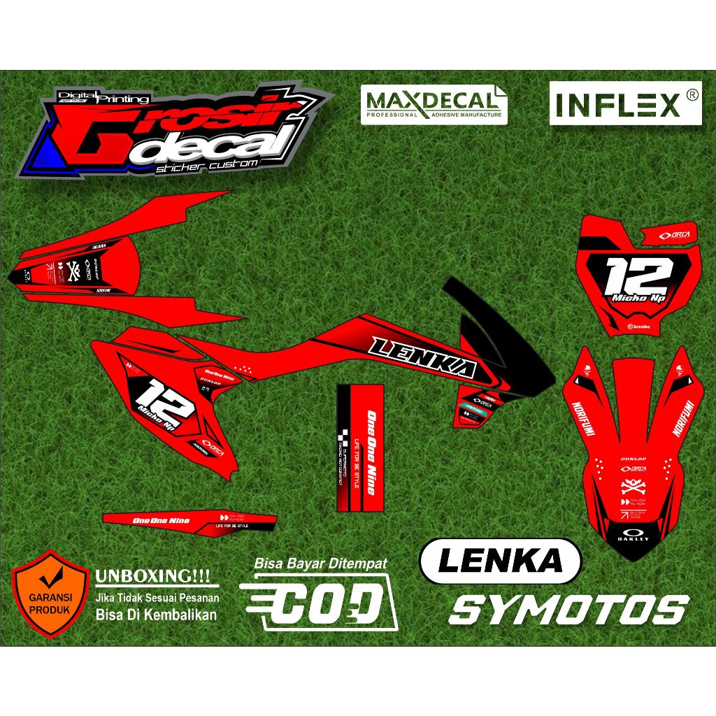 Stiker Striping Trail Mini Mini Trail LENKA 125cc / RFZ 125cc / SYMOTO 110cc Full Body Bebas Reques