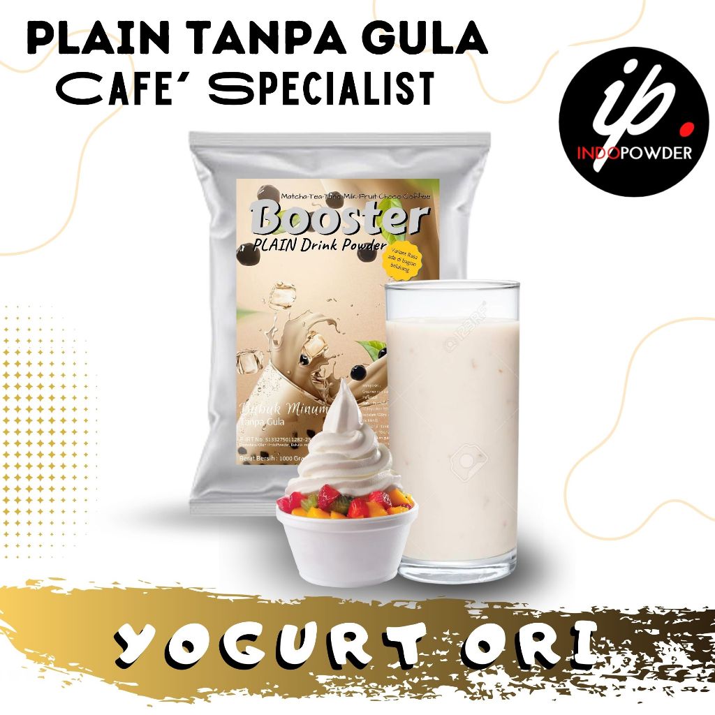 

Indopowder - Bubuk Tanpa Gula / Plain YOGURT ORIGINAL 1Kg Untuk Cafe, Waralaba & Usaha Minuman