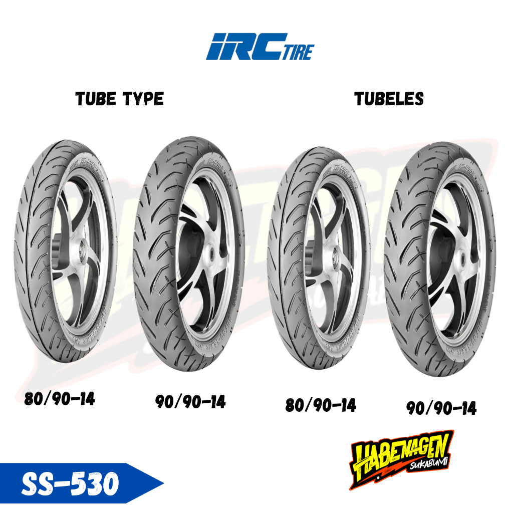 Ban Depan Belakang Irc Ring 80/90 90/90-14 Standar Matic Beat Vario Scoopy Spacy Mio Fino Tubeless