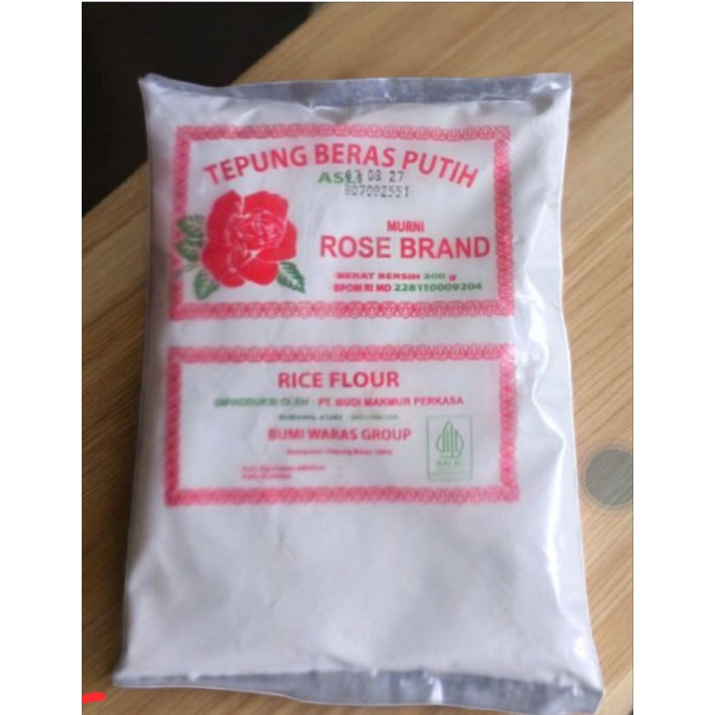 

tepung beras putih rose brand 200 gram