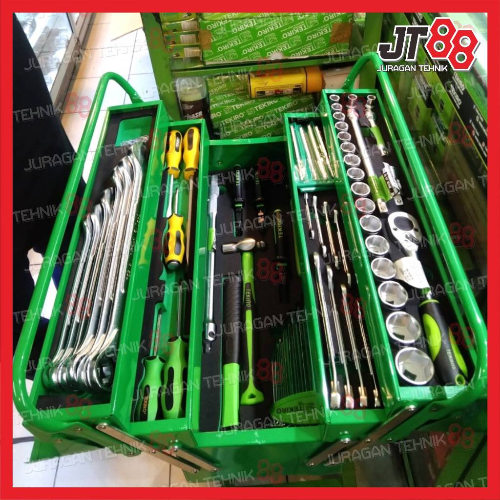 TOOL BOX SET 66 PCS TEKIRO KOTAK MEKANIK ALAT PERKAKAS KUNCI SOCK
