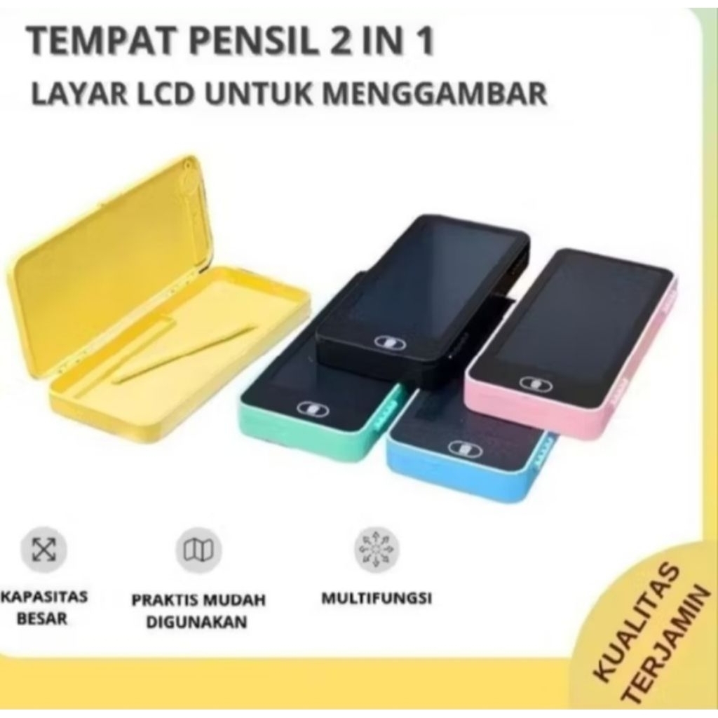 

Kotak Pensil + Lcd Drawing Mainan Edukasi 2in1 Kotak Pensil+Tablet Lcd Mainan Anak