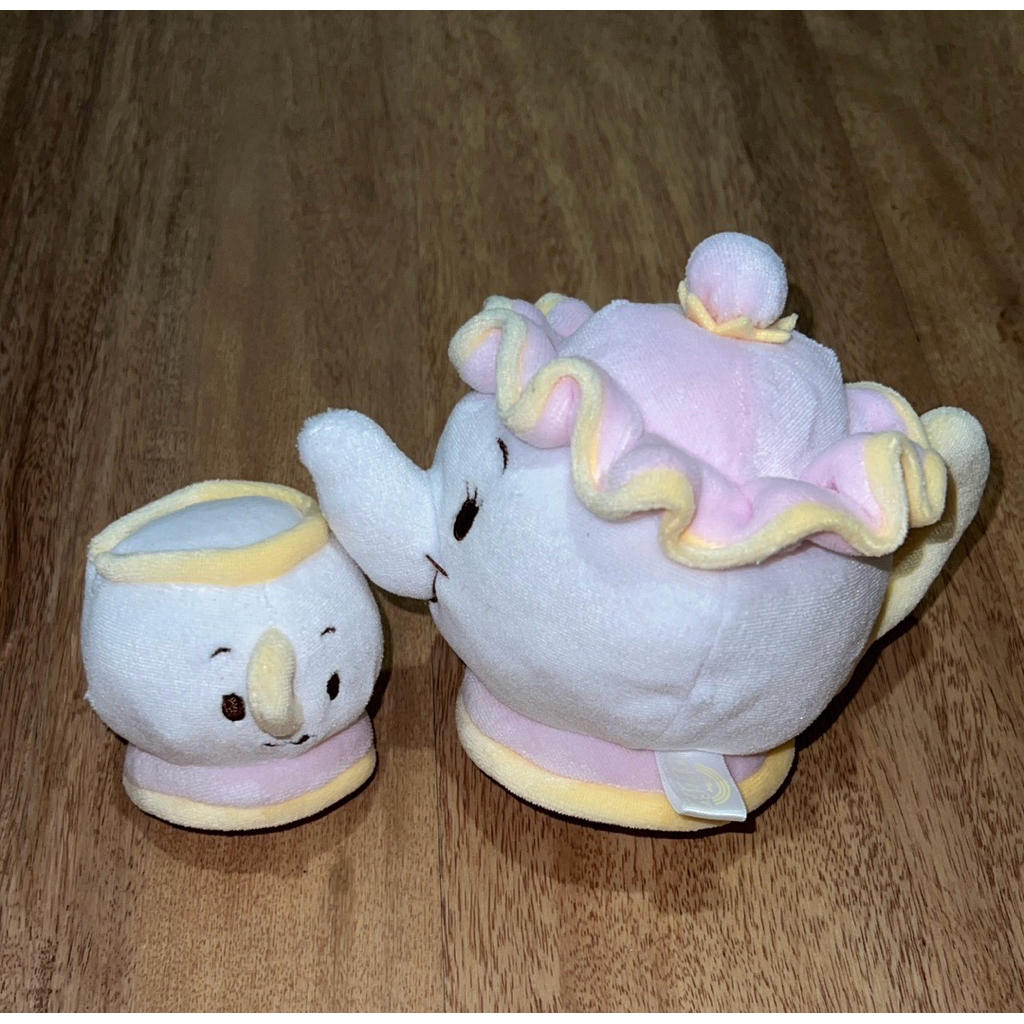 mrs.pot and chip small ganci keychain beauty and the beast ufufy disney plush small