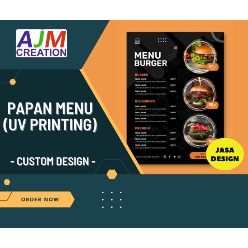 

Papan Menu Akrilik Ukuran A3 A4 2mm 3mm Print UV - A4, 3mm