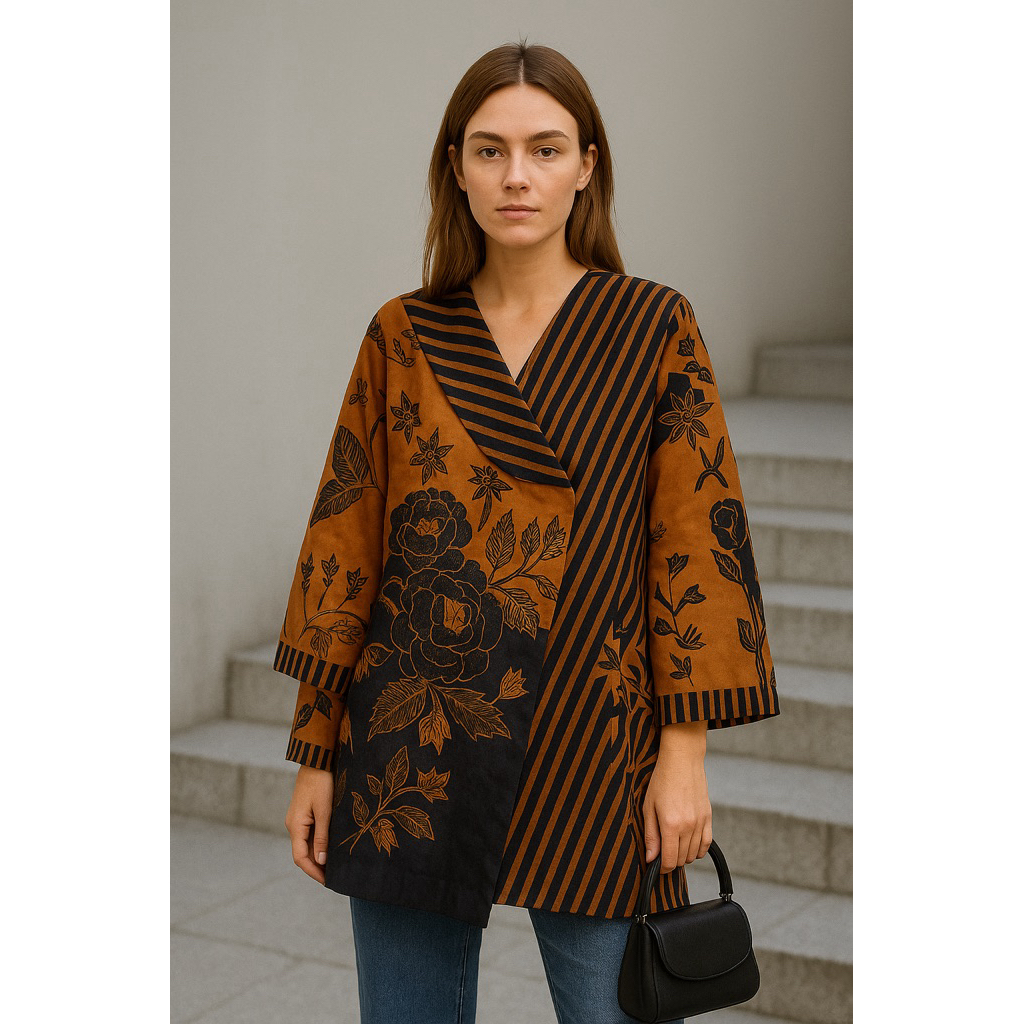 Masayu Batik - Blouse Batik Wanita Atasan Sogan