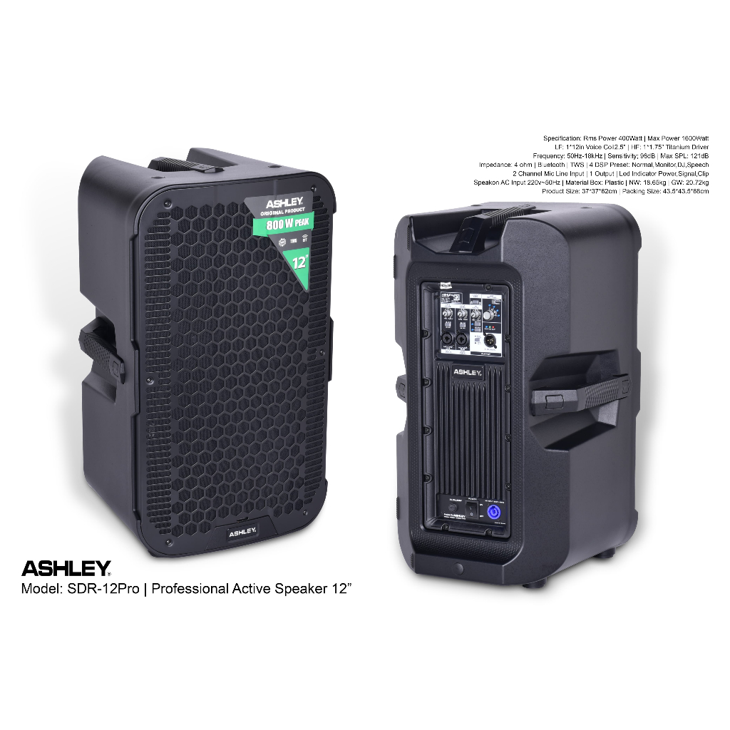 SPEAKER AKTIF ASHLEY SDR 12 PRO ORIGINAL SPEAKER AKTIF