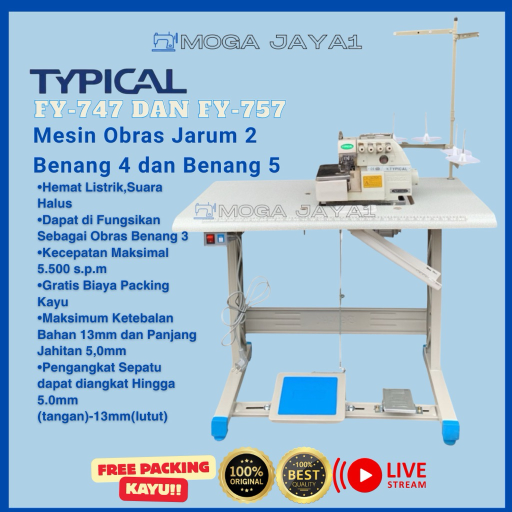 MESIN  OBRAS TYPICAL Benang 4 SECOND