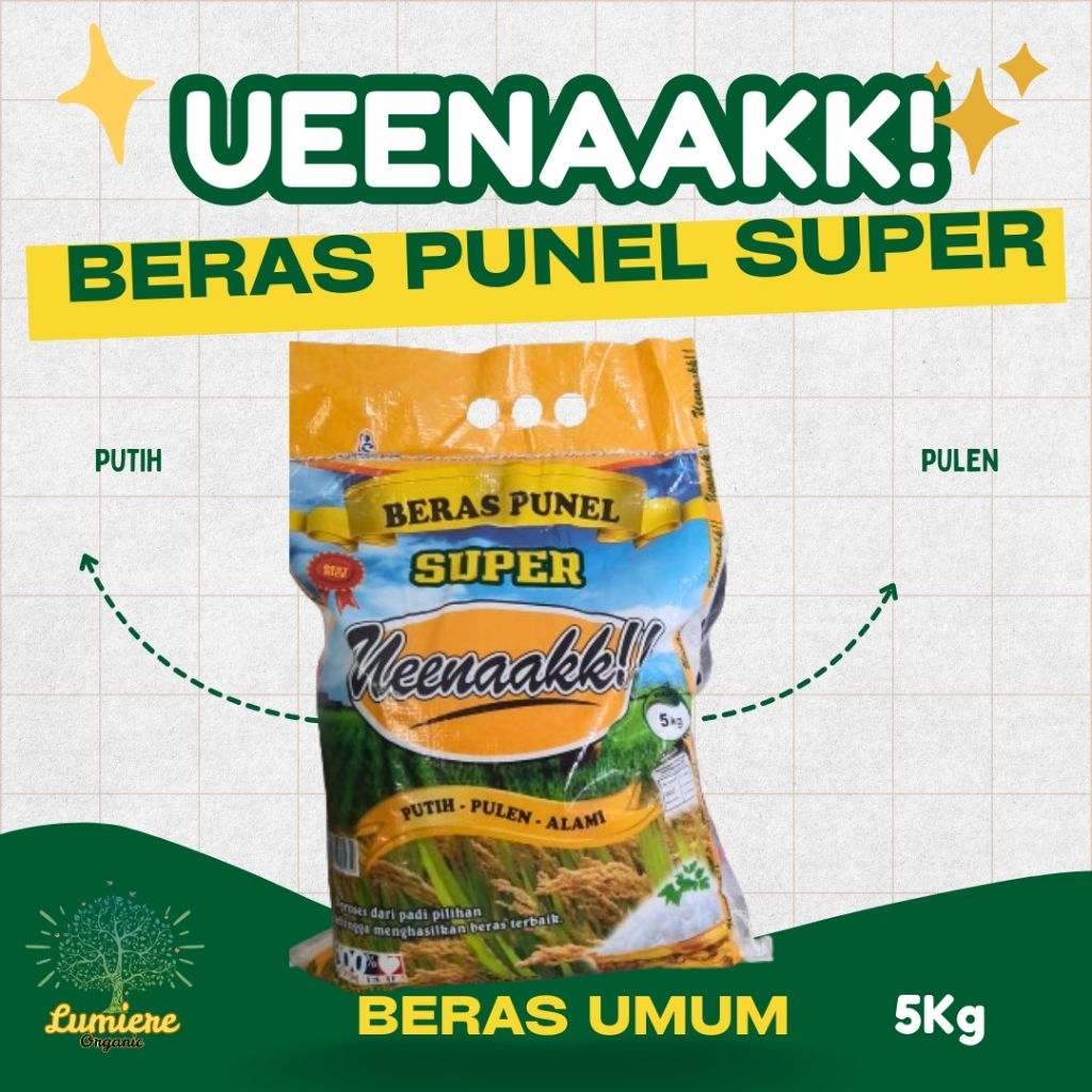 

Ueenak Beras Punel Super 10Kg. Cocok untuk semua masakan