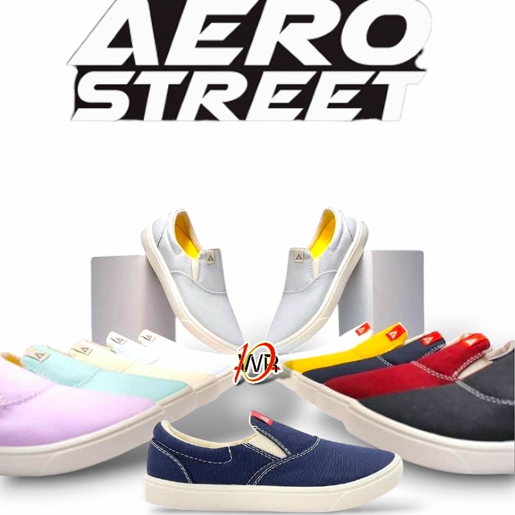 Sepatu Slip On AeroStreet Size 39-44 Original