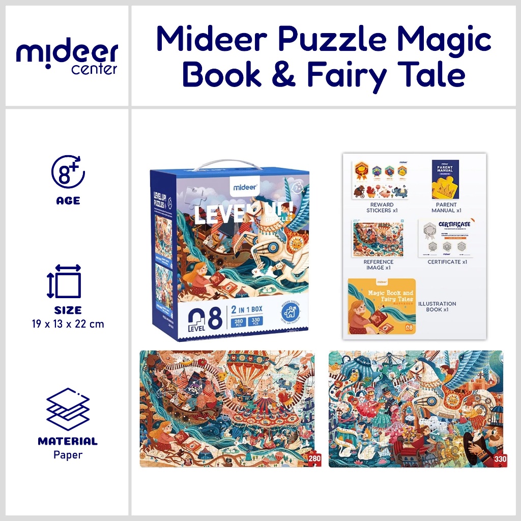 Mideer Puzzle Level 8 - Magic Book and Fairy Tale Mainan Edukasi Anak
