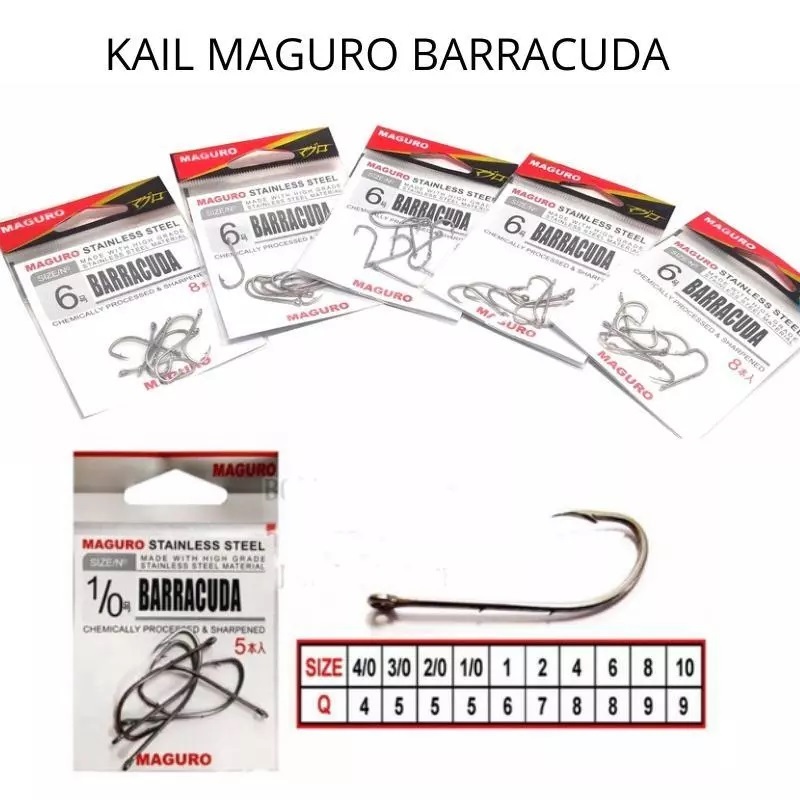 Kail pancing MAGURO Barracuda dengan batang panjang