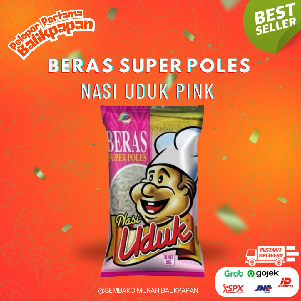 

Beras premium Cap Nasi uduk 5 kg (Lolos uji beras oplos)