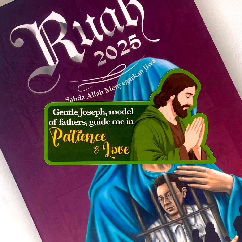 

Stiker Katolik Santo Yosef – “Guide Me in Patience & Love” Vinyl Laminasi Matte Waterproof