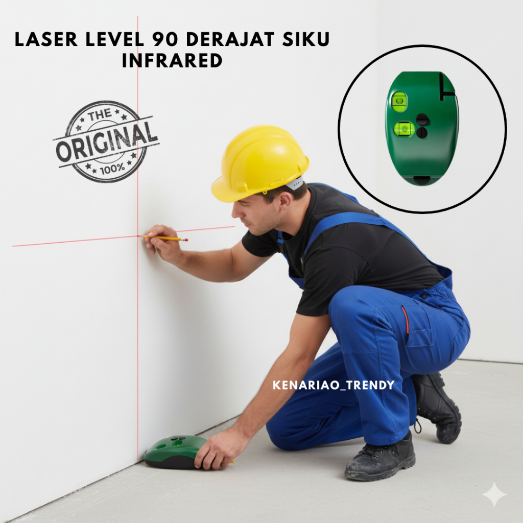 Level Laser 90 Derajat Siku / Alat Ukur Siku Kelurusan Lantai Permukaan Sudut