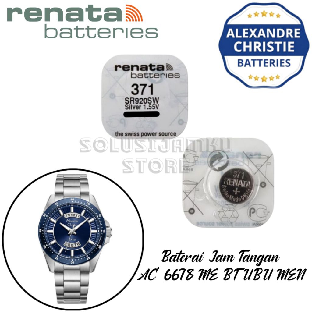 Baterai Jam Tangan Alexandre Christie 6678 ME Rekomendasi 100% Original High Quality