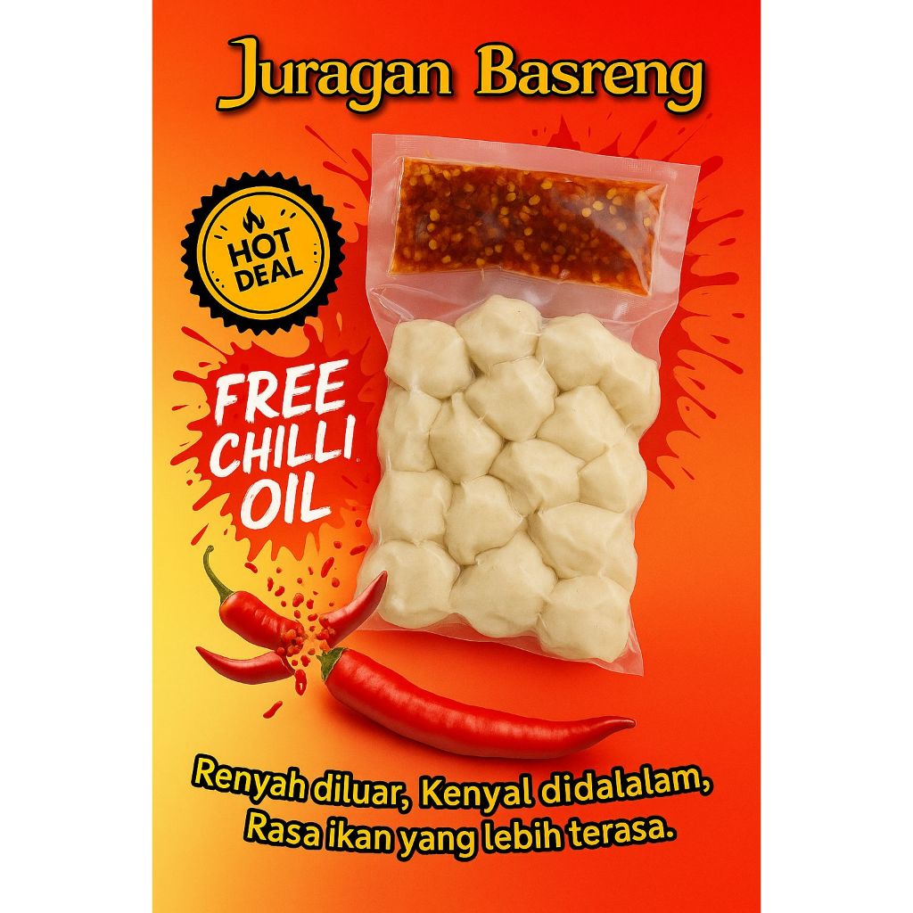 

Juragan Basreng 1 KG KEMASAN VACUM PLUS CHILI OIL