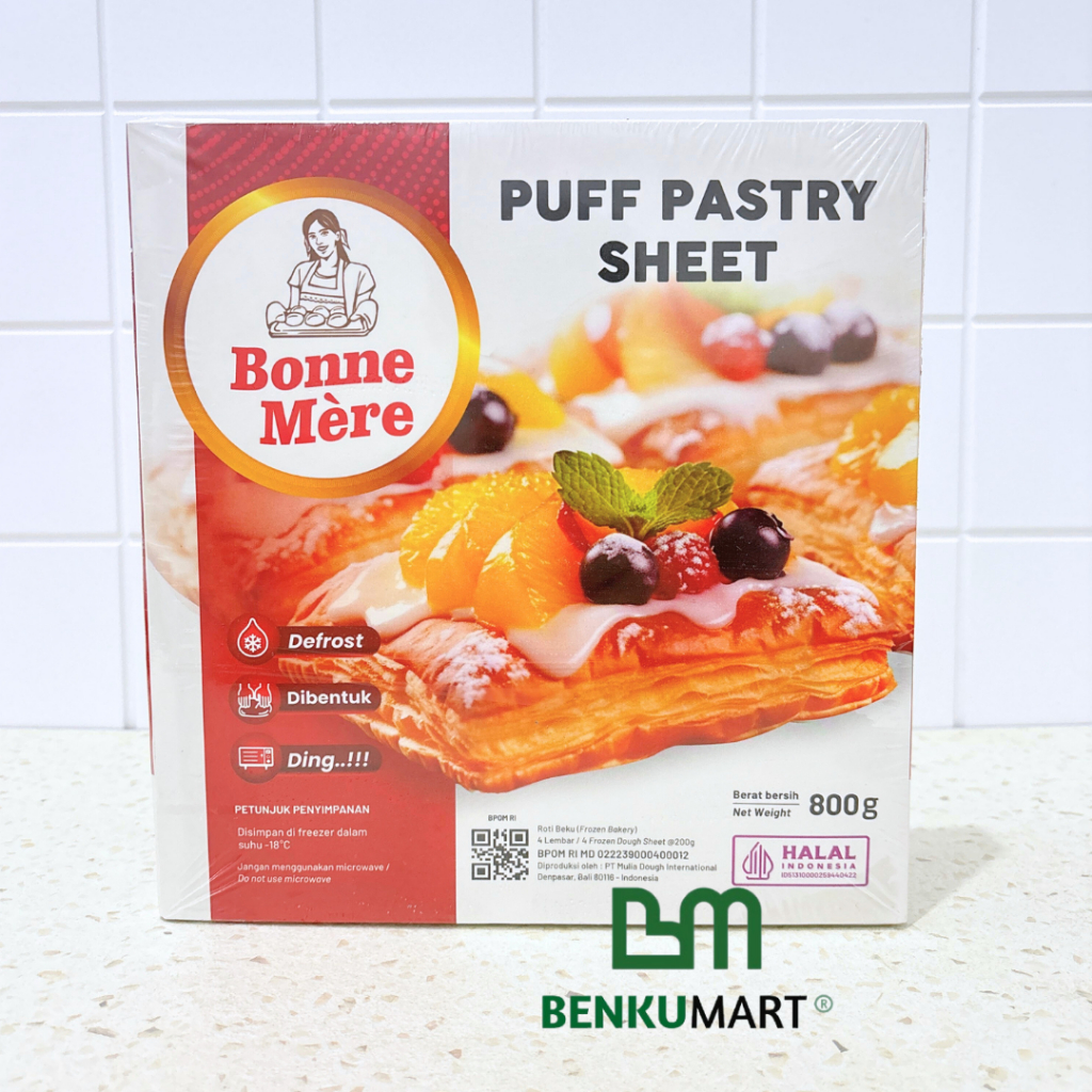 

Bonne Mere Puff Pastry Sheet Kulit Lembaran Adonan Pastri Halal 800 gr