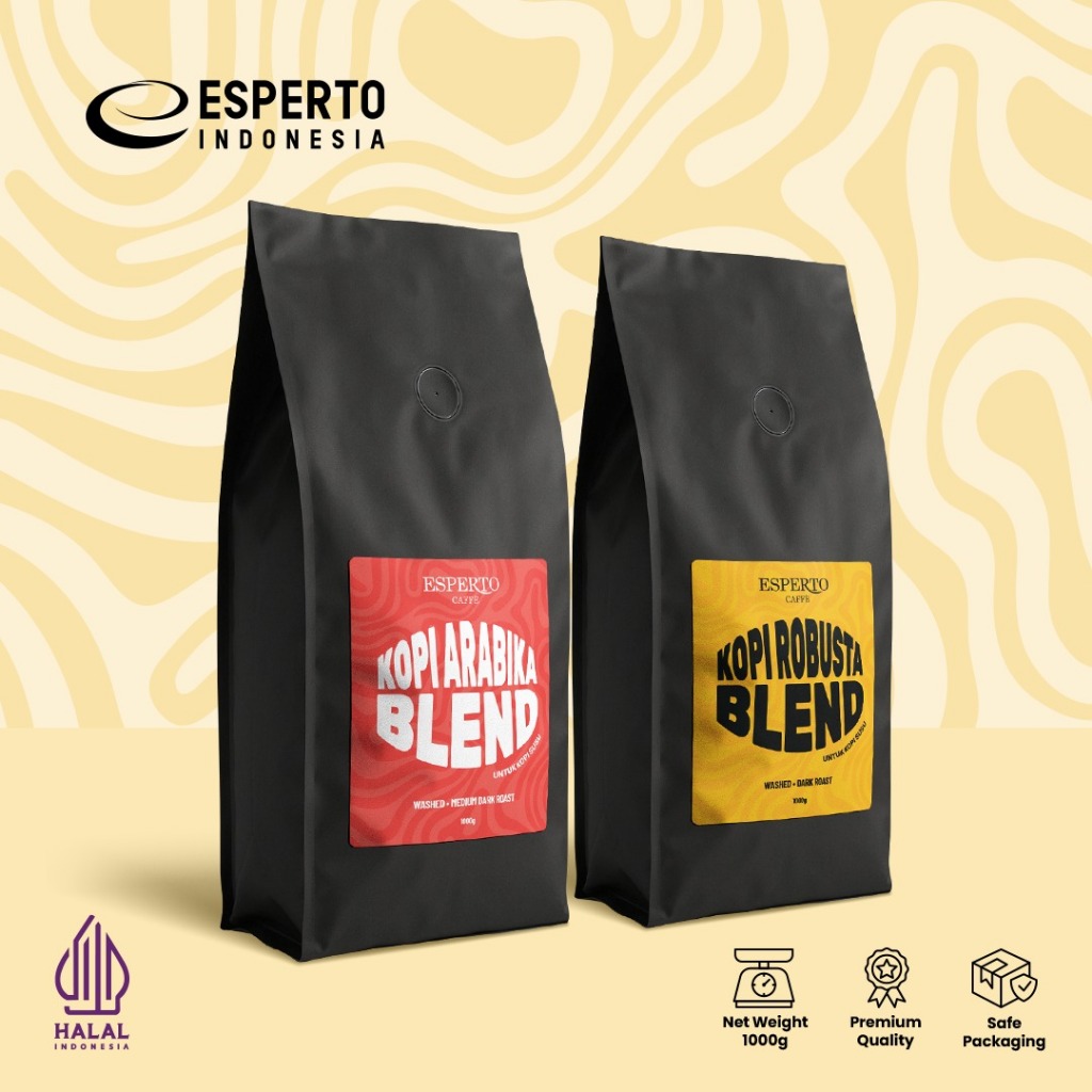 

KOPI SUSU BLEND DARK ROAST 100% ARABIKA / ROBUSTA blend Coffee 1KG