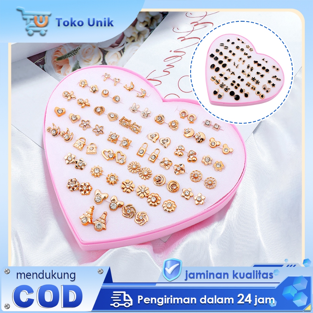 Anting Tusuk 36 Pasang Anting Giwang Plastik Anting Stud Untuk Wanita Stud Earrings Fashion Korea