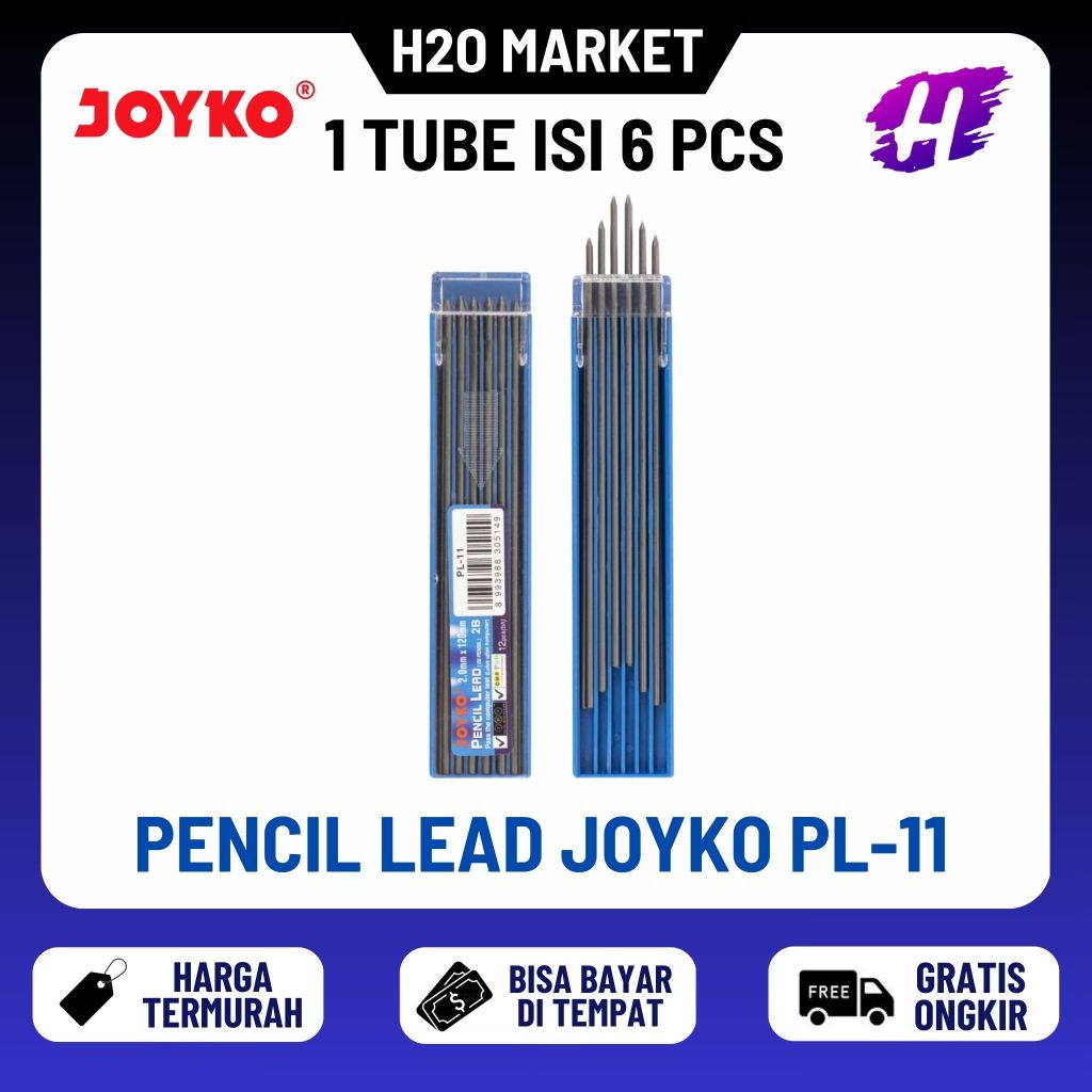 

❤️H2O❤️ Pencil Lead / Isi Pensil Mekanik Joyko PL-11 / 2B / 2.0 mm