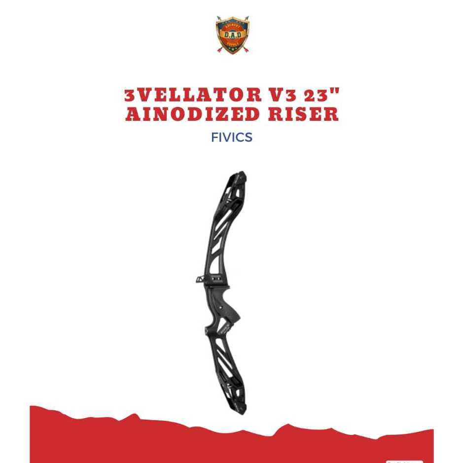 RISER FIVICS VELLATOR 23 ANODIZED BLACK