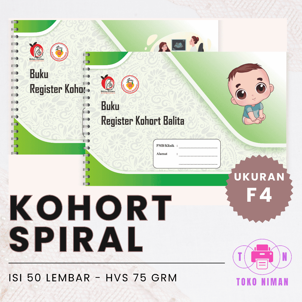 

buku register spiral kohort ibu hamil , kohort balita , buku kohort ANC