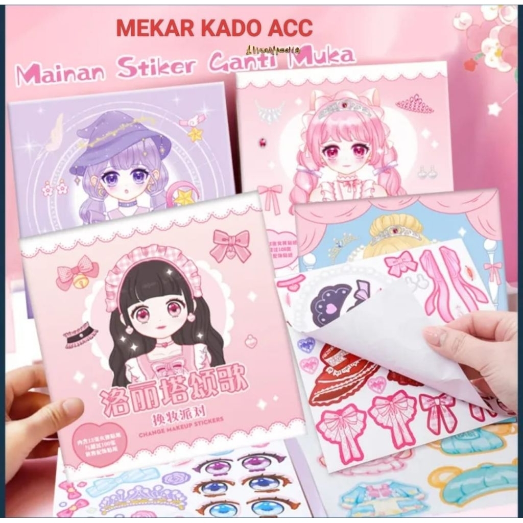 

Stiker Berdandan Make-Up Princess Style Stiker Diy Stiker Lucu Kartun Berdandan Anak Perempuan