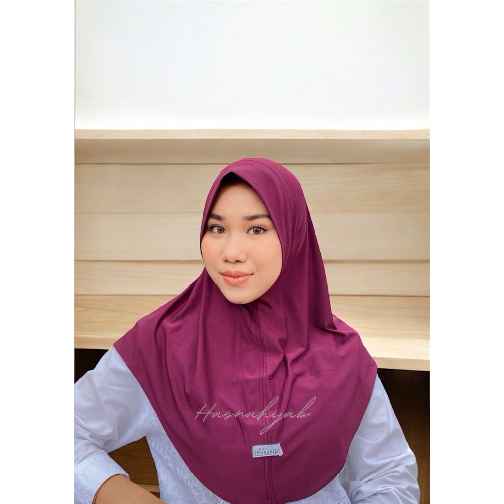 HASNA- lisana Hijab Non Pet/Hijab Pet Instan/Hijab Non Pet Premium/Hijab Non Pet Lisna/Hijab Non Pet