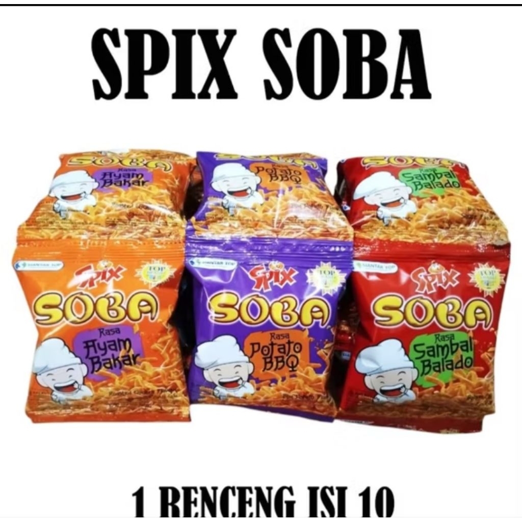 

Spix soba mie renteng / Spix soba 1 renteng isi 10 pcs (1 dus isi 8 renteng)