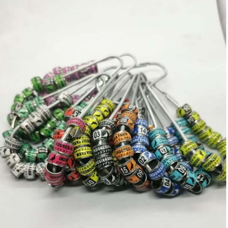 RING BURUNG | 10 BAJA STIKER STANDART | CUSTOM CETAK NAMA | MERPATI | PERKUTUT | MURAI | KENARI  |PA