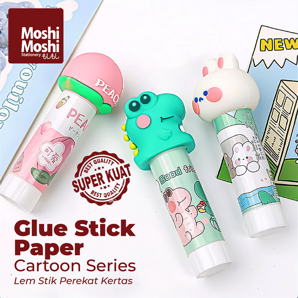 

Glue Stick Paper Cartoon Lem Roll Stik Putar Bentuk Kartun Perekat Kertas Serbaguna Kerajinan Tangan