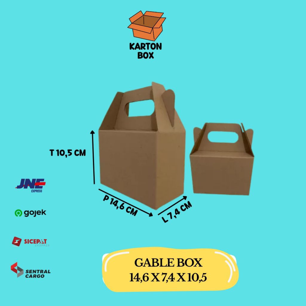 

Kardus Box Jinjing 14,6 x 7,4 x 20,5 Gable Box/Kardus jinjing/Gable box