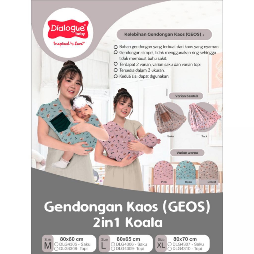 Gendongan Kaos Dialogue Baby