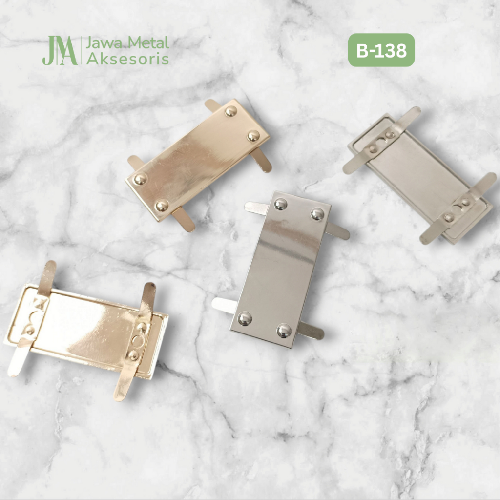 Jawa Plat Label Custom Nama Logo Polos Alloy Stainless Besi Kerudung Hijab Gold Silver Jilbab B-138