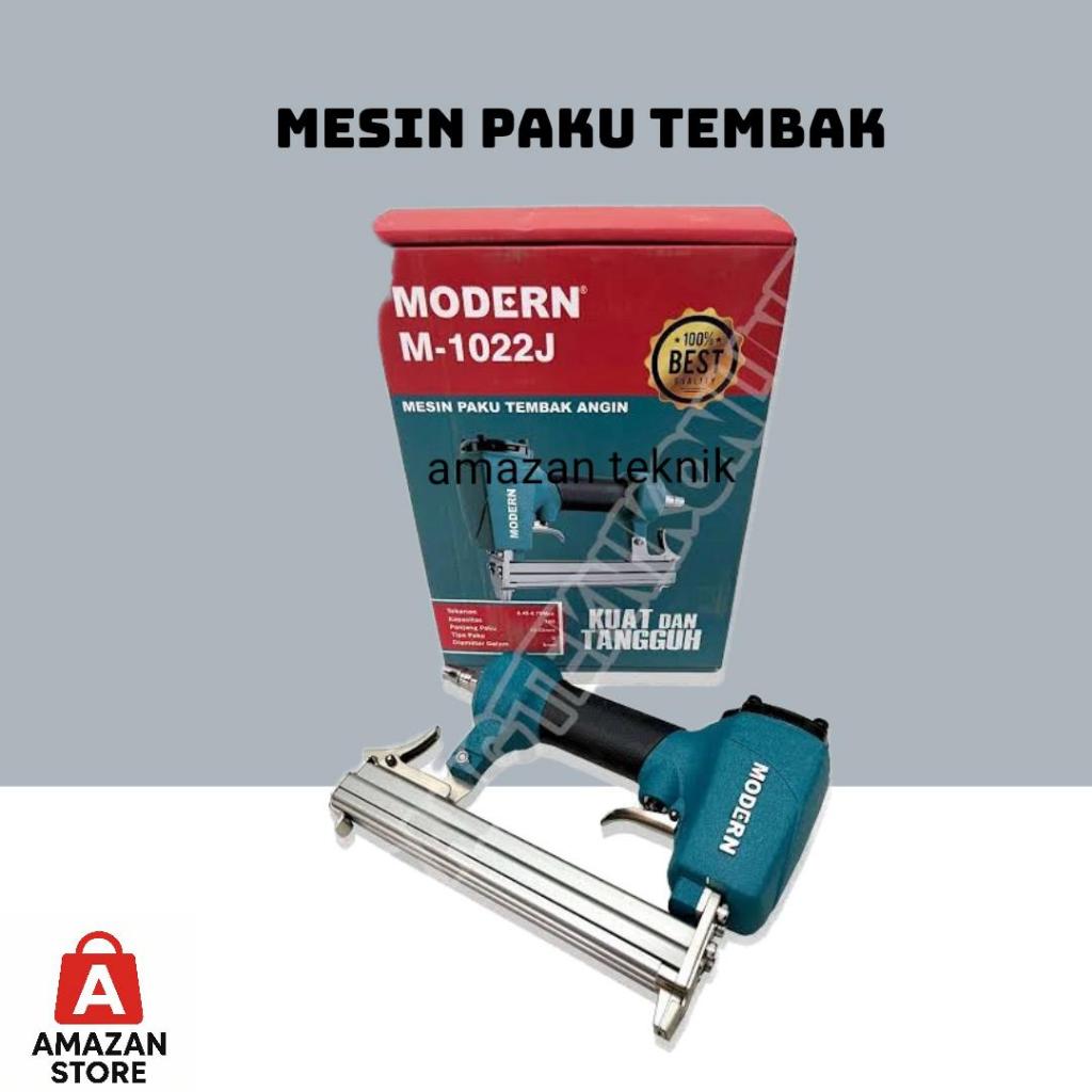 Mesin Paku Tembak Angin Modern M-1022J / Air Nailer Paku Lurus Tembak Kayu M-1022J Modern.