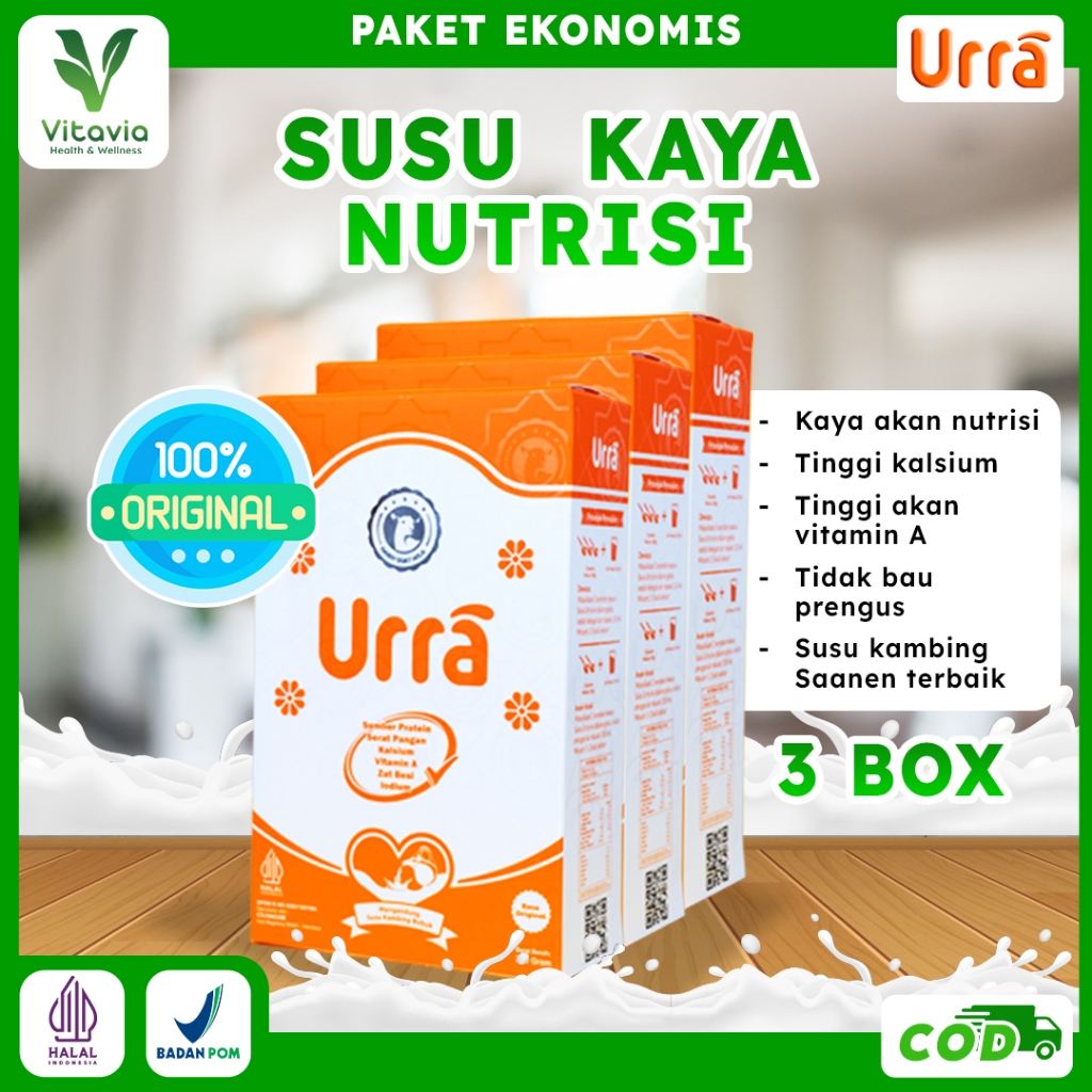 

Susu Urra Paket 3 Box | Susu Kambing Saanen Premium Kaya Nutrisi Untuk Pertumbuhan Anak