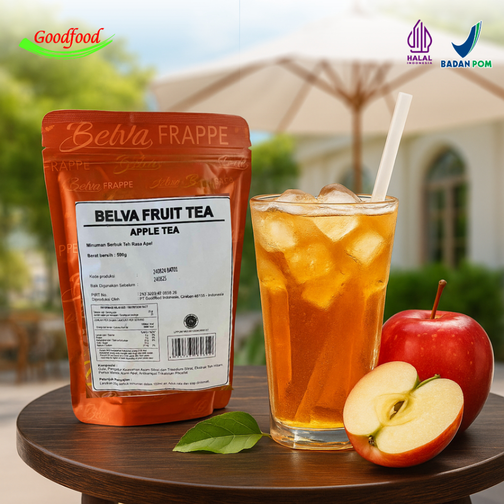 

(500gr Belva Fruit Tea) Bubuk minuman Apple Tea Belva Fruit Tea 500 gram bubuk powder premium drink minuman kekinian 500gr