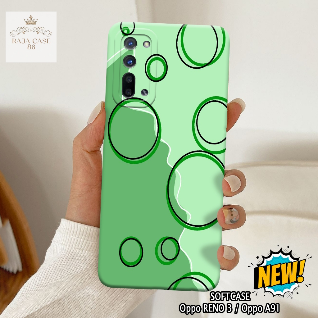 Case Oppo Reno 3 / Oppo A91 - Rajacase - casing Oppo Reno 3 - Motif case Cartoon - Pelindung handpho
