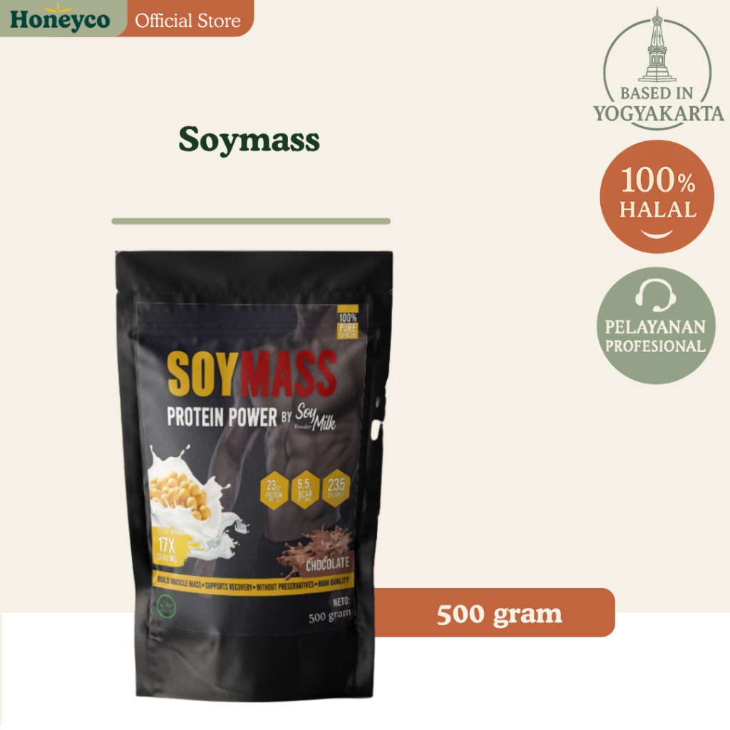 

SoyMass Susu Kedelai Tinggi Protein 500g Diet