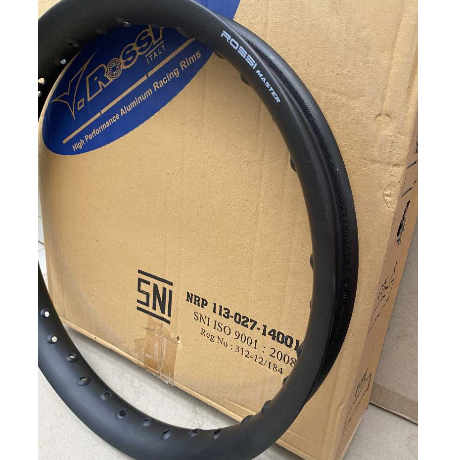 Velg Rossi U Shape 140 160 185 215 250 300 350 Ring 17 - Hitam/ Gold/ Silver