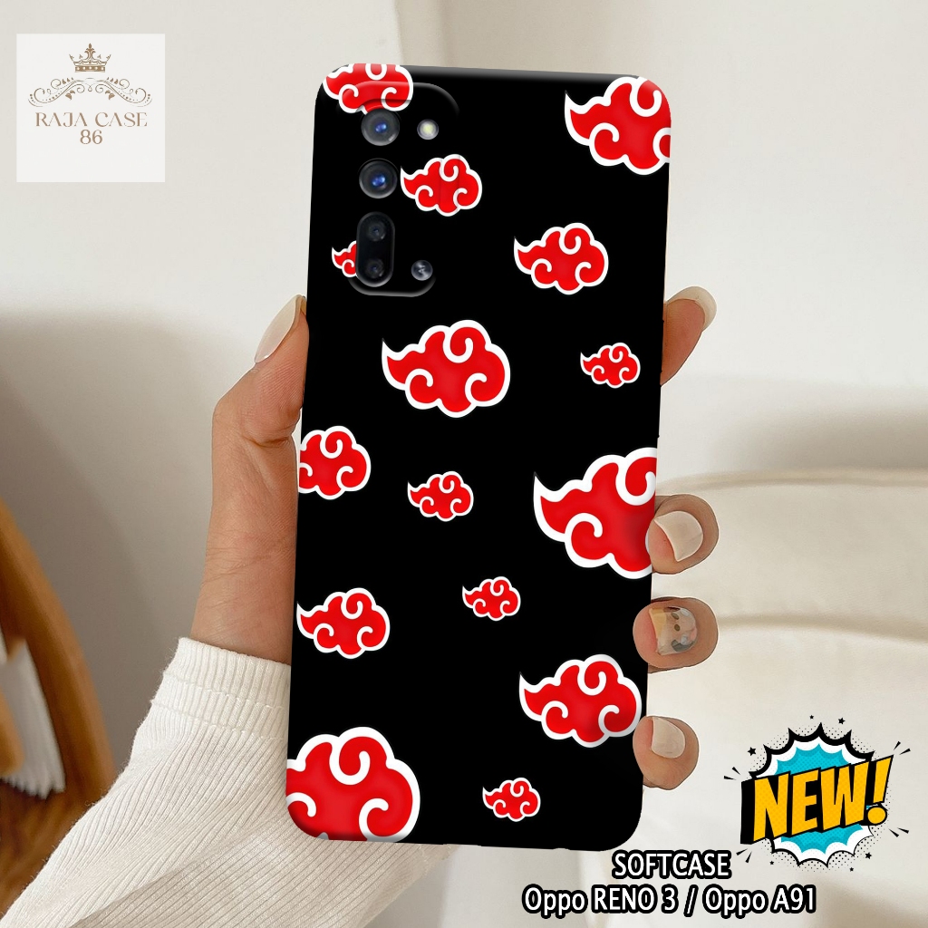 Case Oppo Reno 3 / Oppo A91 - Rajacase - casing Oppo Reno 3 - Motif case Logo - Pelindung handphone 