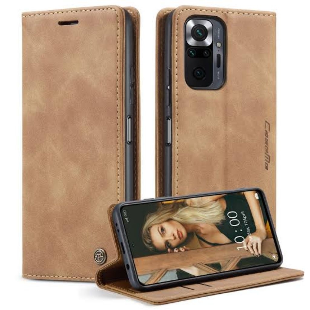 Casing For Xiaomi Redmi Note 10/Redmi Note 10 Pro/Redmi Note 10S Flip Wallet Leather Case Cover Saru