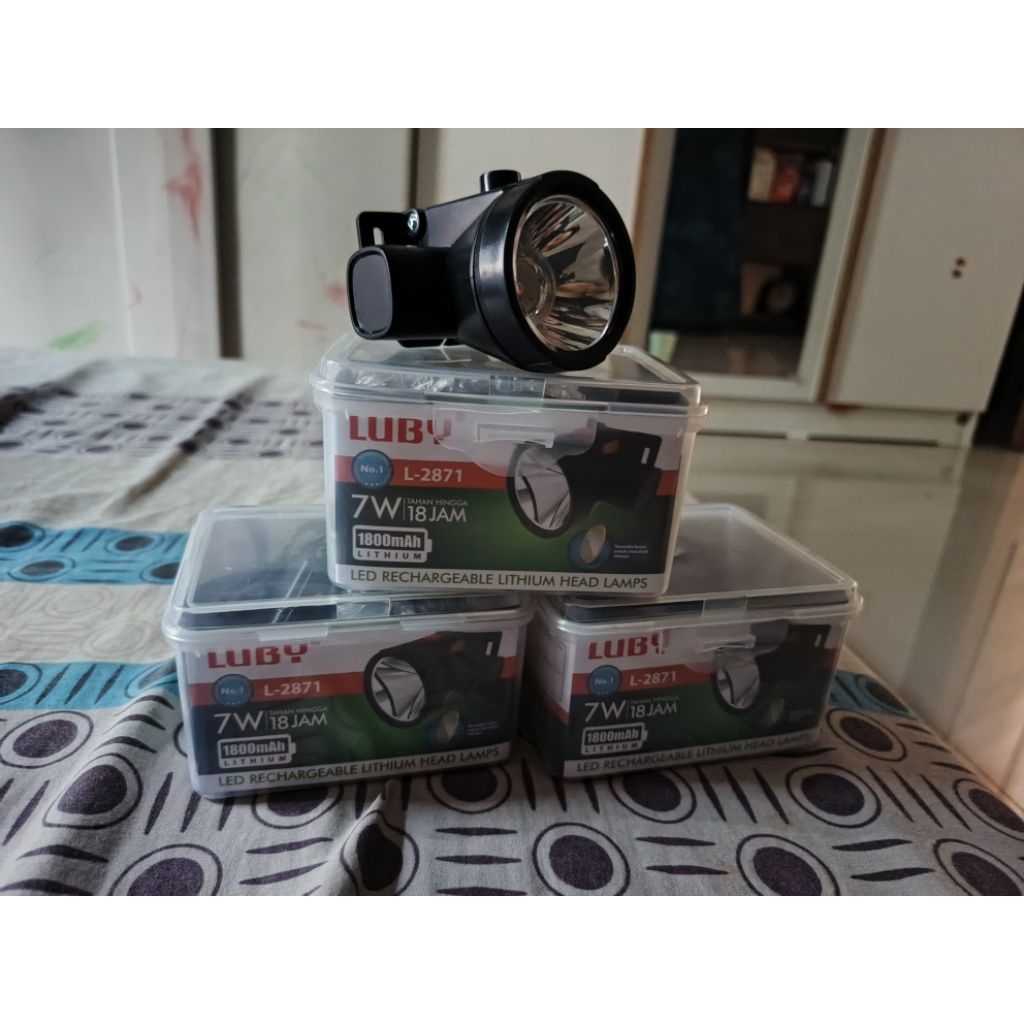 Senter Kepala Head Lamp Led Lampu Kepala Luby