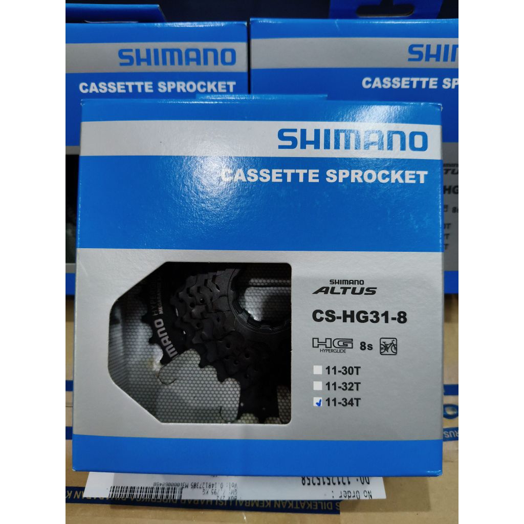 SPROCKET GEAR SEPEDA SHIMANO ALTUS CS-HG31 8 SPEED 11-34T
