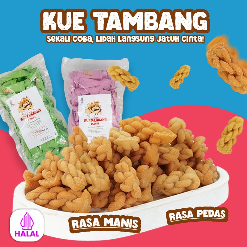 

Kue Tambang Tersedia 2 varian Rasa Pedas dan Rasa Manis – Camilan Renyah Gurih