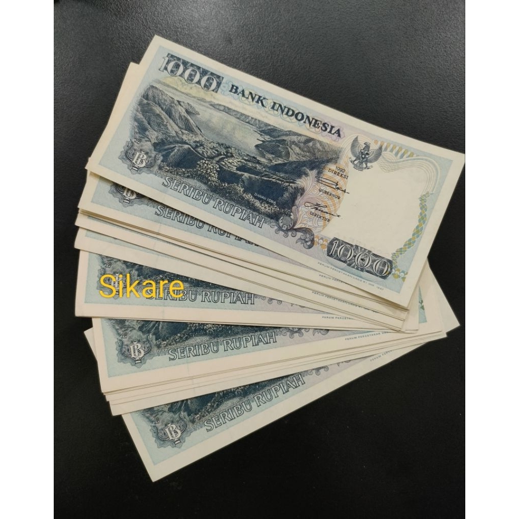 1000 rupiah lompat Batu 1992 kertas UNC Koleksi