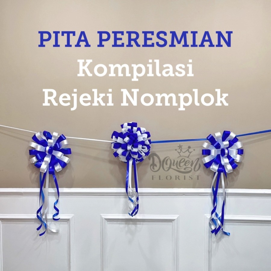 

Pita peresmian gunting pita opening pita satin Tille merah set gunting pita grand opening set