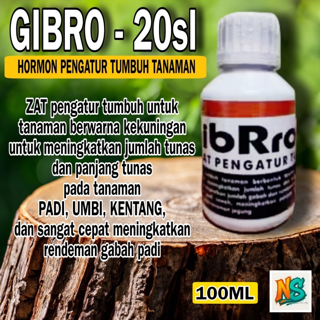 GIBRO - 20SL, 100 ML - HORMON PENGATUR TUMBUH TANAMAN B.A GIBRELIN GA3