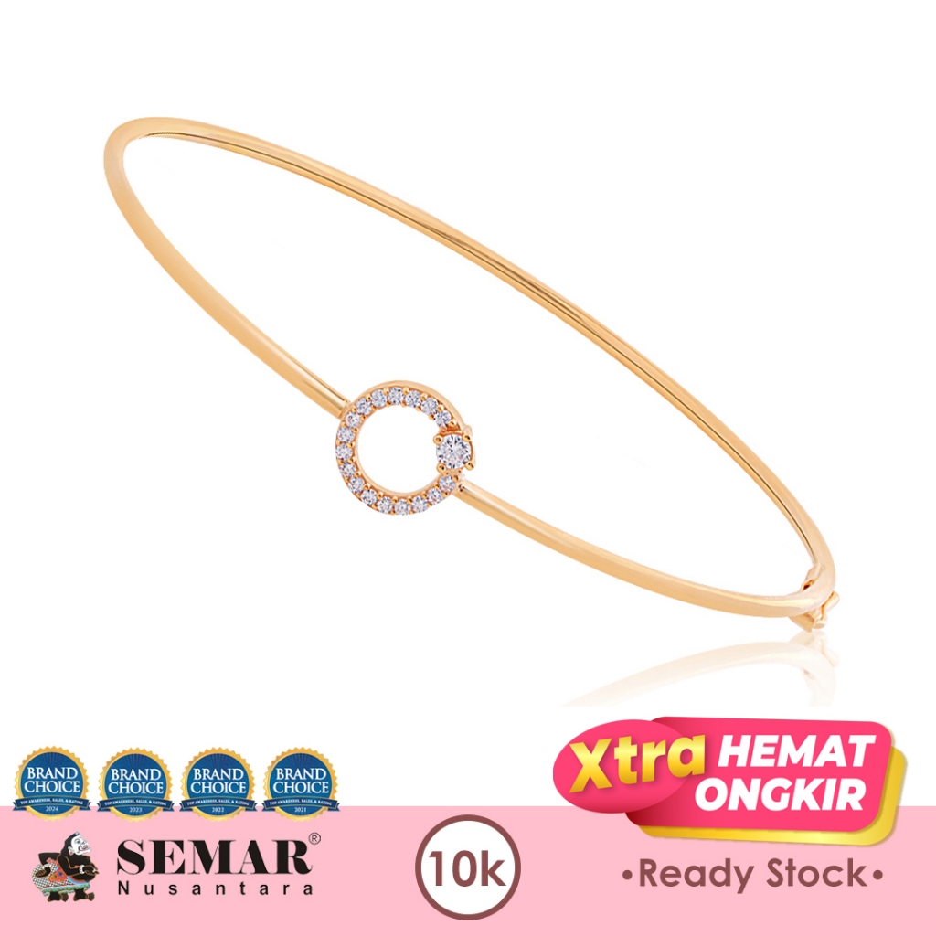 Gelang Emas Sahna Round Bangle Gold 10K Semar Nusantara