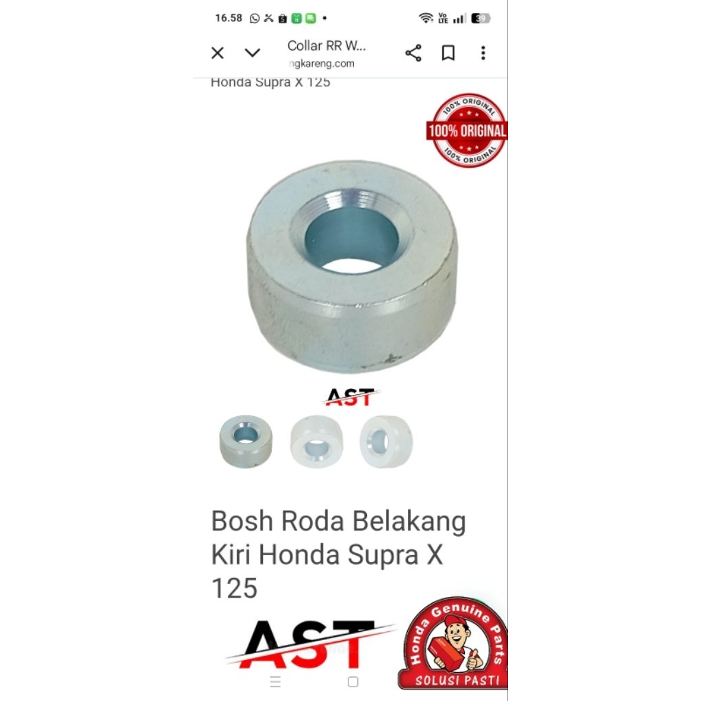 42304KFM900 Bosh Roda TROMOL Belakang Kiri Honda Supra X 125 ORIGINAL